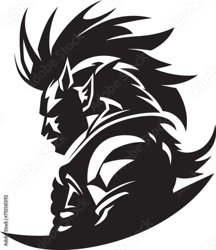 Iron Legionnaire Vector Logo of Lancer Soldier Mascot Swift Spearhead Mascot Icon for Lancer Soldier