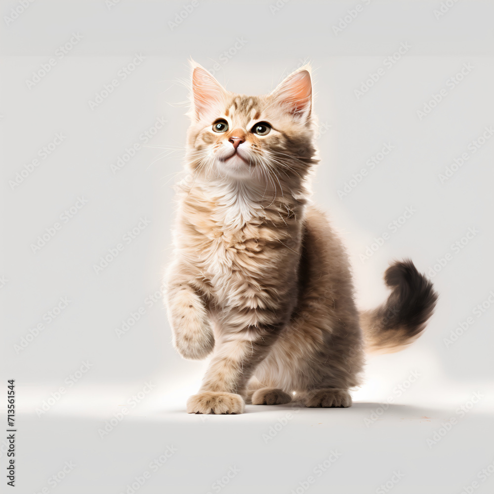 cat on a white cat on a white