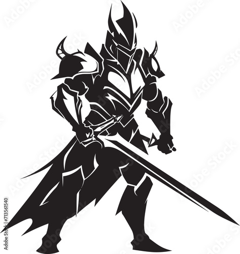 Ghost Guardian Vector Design of Lancer Soldier Mascot Swift Strikeforce Lancer Soldier Mascot Icon