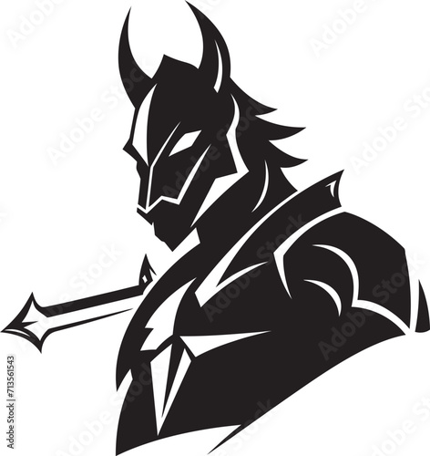 Swift Spearhead Mascot Icon for Lancer Soldier Battlefront Guardian Lancer Soldier Emblem Design
