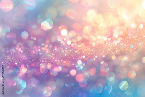 Vibrant Pastel Hues in a Mystical Holographic Bokeh Effect