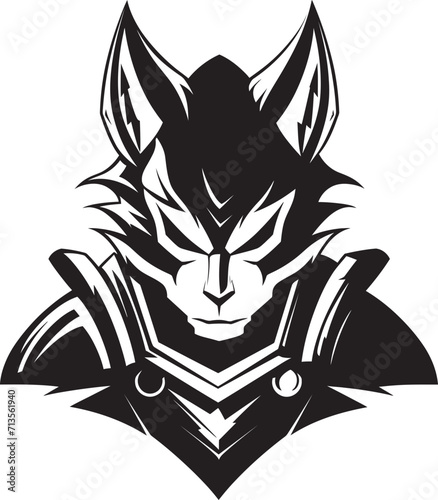 Crimson Lance Vector Icon of Lancer Soldier Mascot Stealth Striker Lancer Soldier Mascot Logo