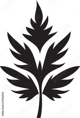 Symbiotic Serenity Vector Icon of Leaf Silhouette Renewed Growth Leaf Silhouette Logo Design © BABBAN