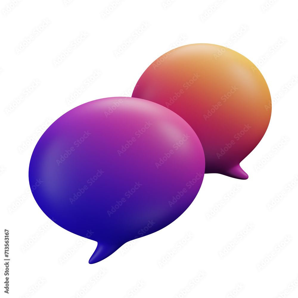 3d icon. two colorful balloons are sitting next to each other on a white background 3d icon. two colorful balloons are sitting next to each other on a white background