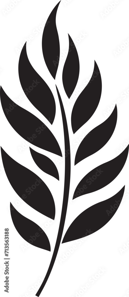 Tranquil Leaves Leaf Silhouette Logo in Vector Ethereal Foliage Emblem with Leaf Silhouette Design