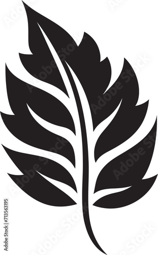 Verdant Vibes Natures Vector Emblem with Leaf Silhouette Organic Harmony Leaf Silhouette Icon Design