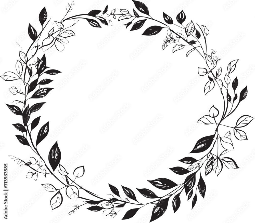 Serene Circlet Leaf Wedding Doodle Emblem Design Enchanted Unity Doodle Wreath Wedding Logo Serene Circlet Leaf Wedding Doodle Emblem Design Enchanted Unity Doodle Wreath Wedding Logo