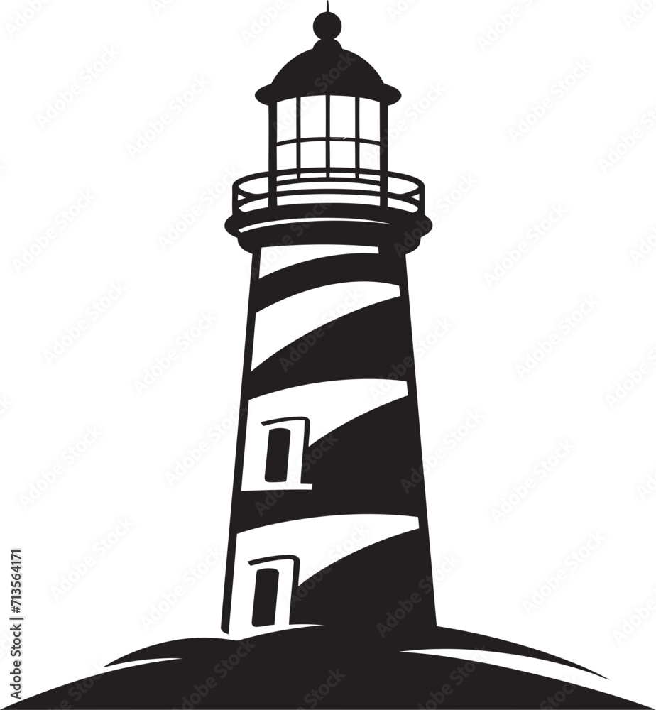 Maritime Guardian Tower Nautical Lighthouse Icon Seafarers Illumination Vector Logo of Lighthouse Maritime Guardian Tower Nautical Lighthouse Icon Seafarers Illumination Vector Logo of Lighthouse