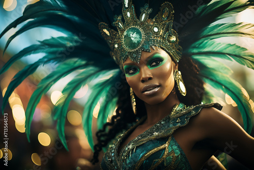 Rio Carnival Dancer in Vibrant Costume © Dmitry Rukhlenko