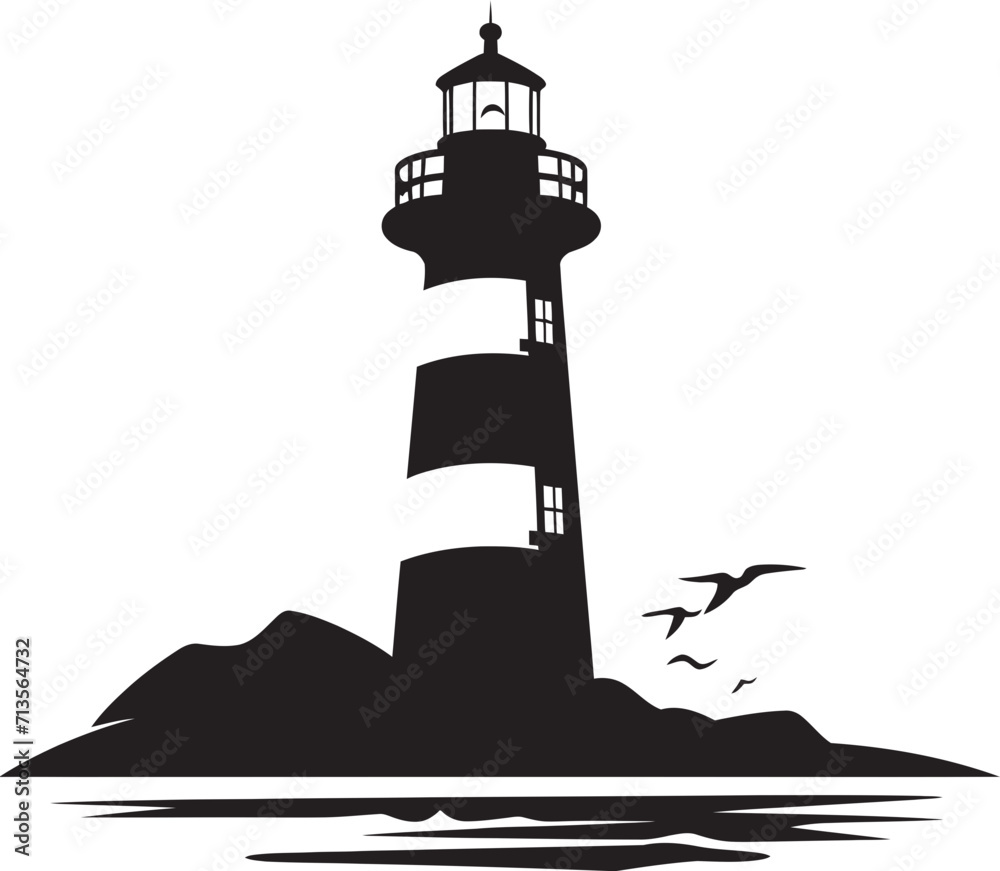 Seafaring Illumination Nautical Logo Design Guiding Light Radiance Vector Lighthouse Emblem