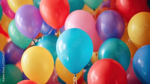 Balloons in a happy and colorful group