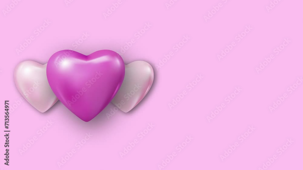 3D Heart Rotation Animation on Purple Background - 4K Render Video 3D Heart Rotation Animation on Purple Background - 4K Render Video