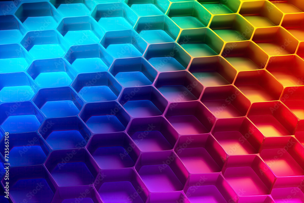 Vibrant Honeycomb Gradient Pattern Background Vibrant Honeycomb Gradient Pattern Background