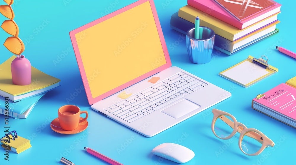 Homework assignment. Concept of e-learning, online education, home schooling, web courses, tutorials. 3d realistic vector illustration. --ar 16:9 --v 6 Job ID: aa941dbc-3b2e-4233-93f8-839560c9f06b Homework assignment. Concept of e-learning, online education, home schooling, web courses, tutorials. 3d realistic vector illustration. --ar 16:9 --v 6 Job ID: aa941dbc-3b2e-4233-93f8-839560c9f06b