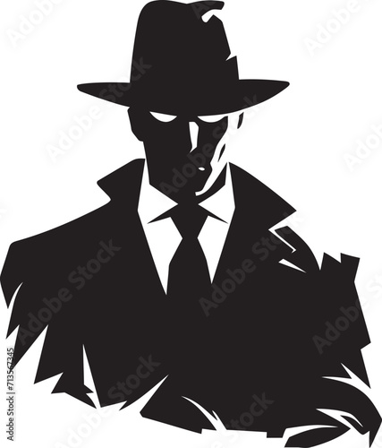 Dapper Don Dynasty Mafia Logo in Vector Cosa Nostra Crown Suit and Hat Vector Icon