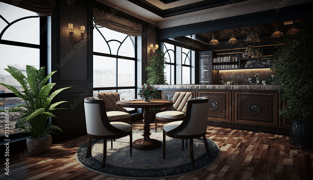 Modern living commercial home room interior design