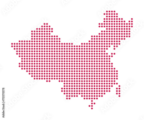 Map of China from dots