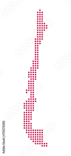 Map of Chile from dots