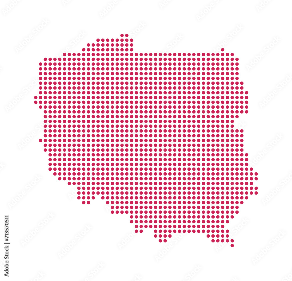 Map of Poland from dots