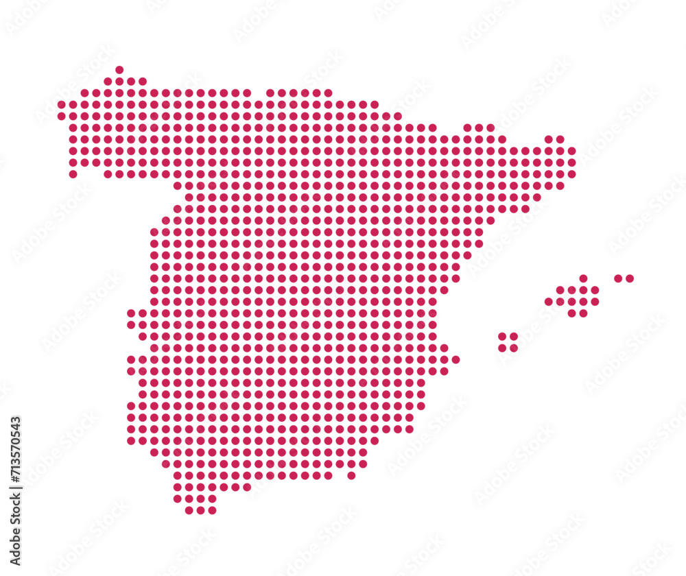 Map of Spain from dots