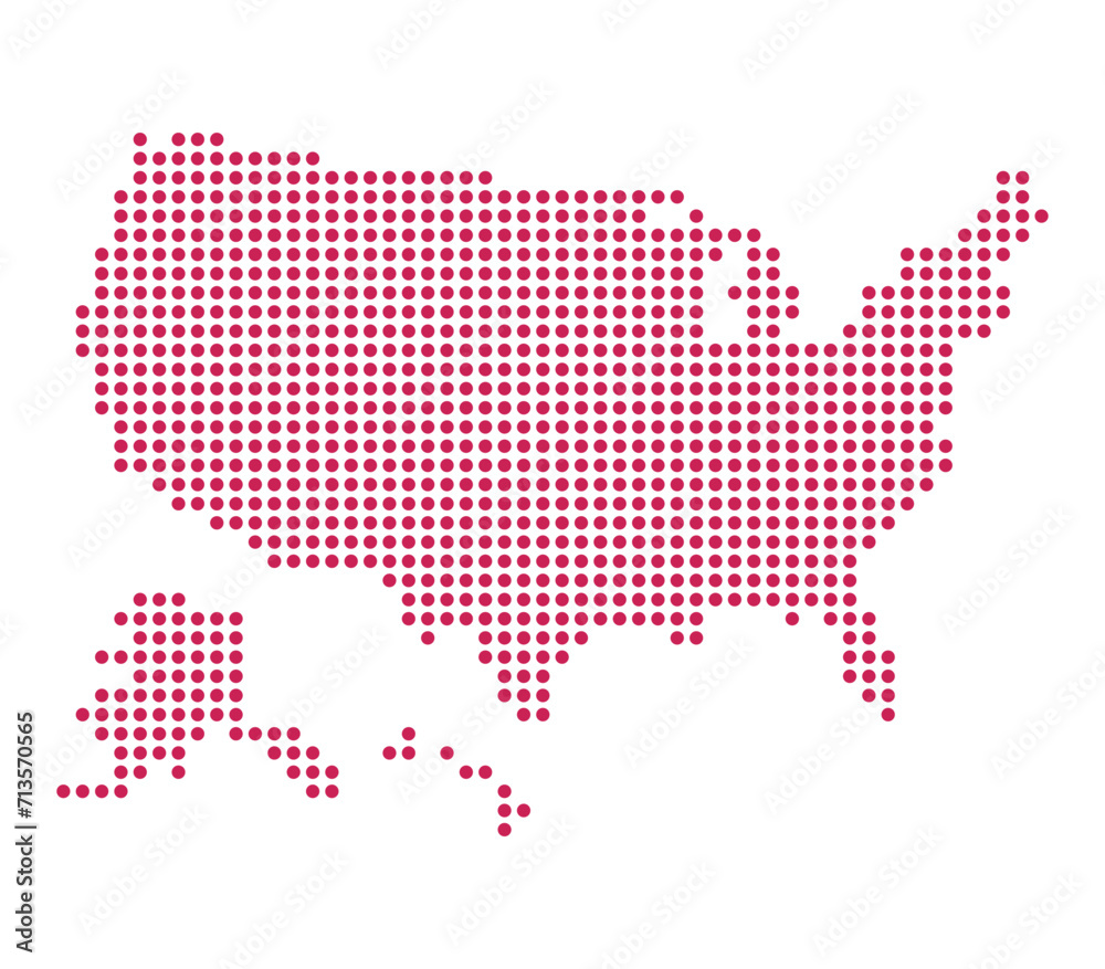 Map of Usa from dots