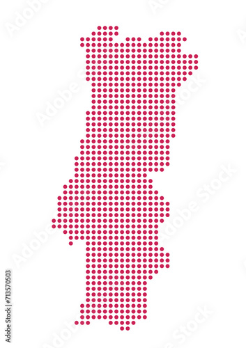 Map of Portugal from dots