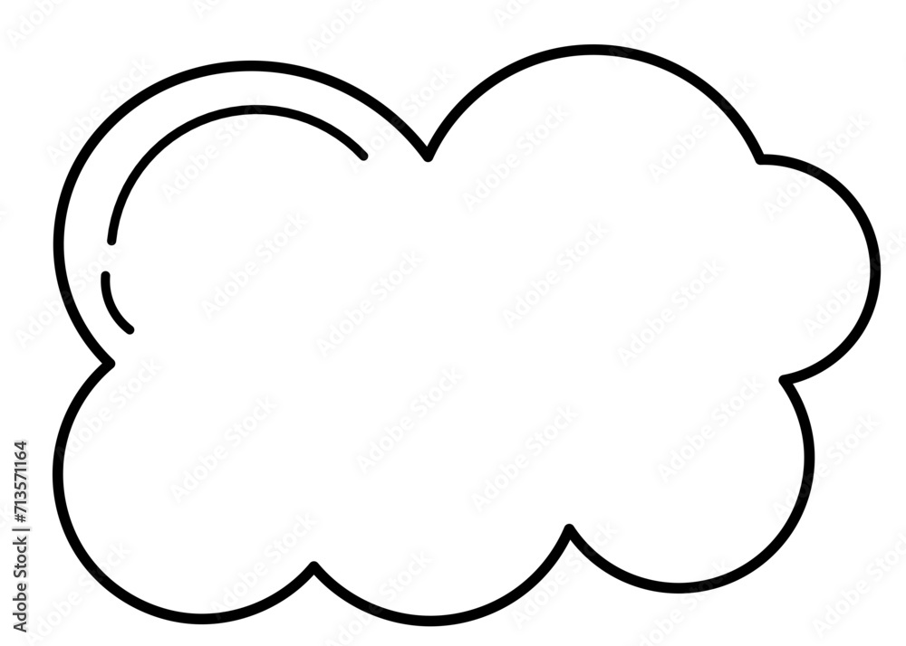 Cute Cloud Line Doodle