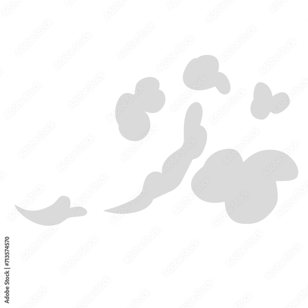 Obraz premium comic cartoon smoke cloud