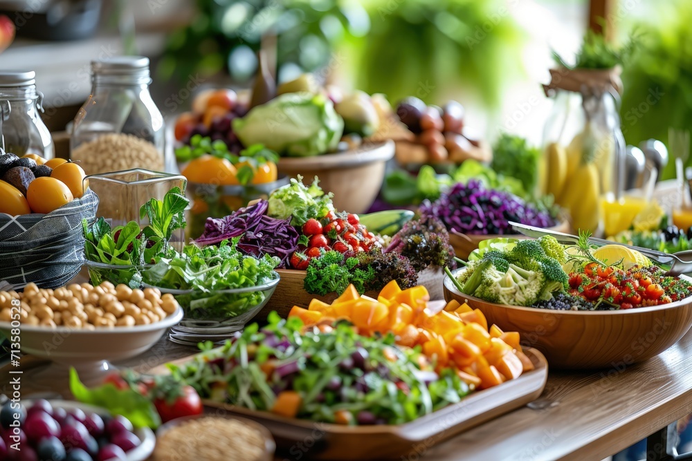 Abundant Array of Various Foods on a Table