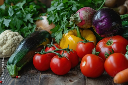 Assorted Vegetables on a Table