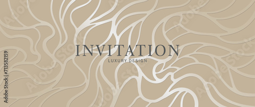 Elegant vector abstract background with silver waves pattern. Modern premium gradient illustration for cover design, card, flyer, poster, luxe invite, wedding card, prestigious voucher and invitation.