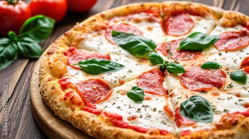 A close-up look at a scrumptious Napoli pizza in this enticing food photography. 