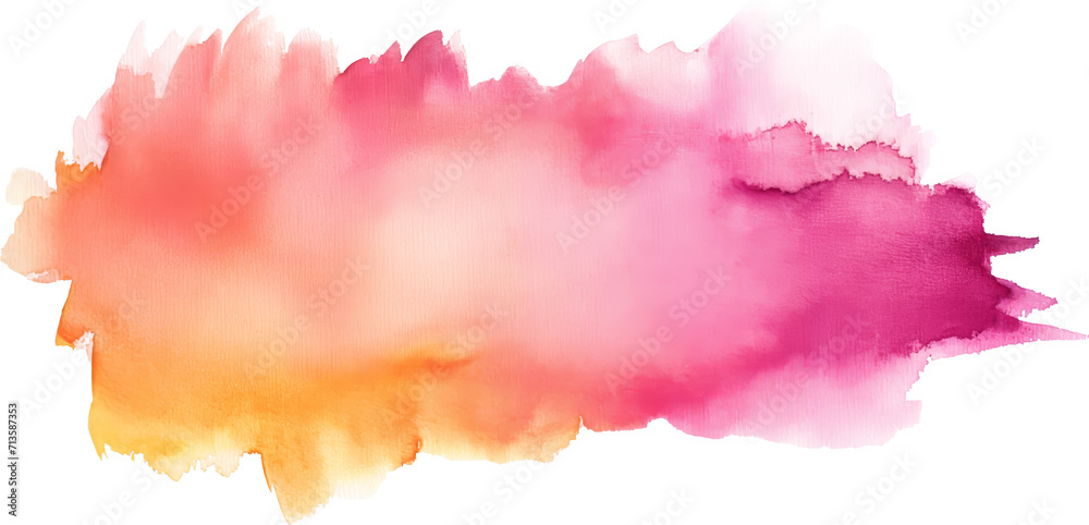 Perfect watercolor stain on transparent background