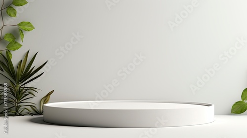 Minimal background. podium and white background for product presentation. 3d rendering illustration. 