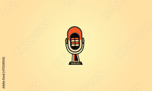 Retro podcast logo for your show  photo