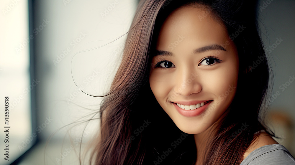 Portrait of a Happy Asian Girl Portrait of a Happy Asian Girl