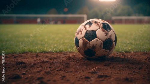 soccer ball on the field