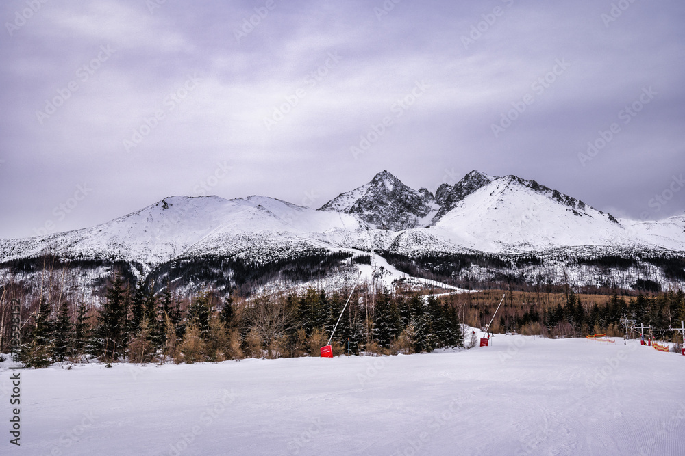ski resort in the mountains Poprad- Slovakia 