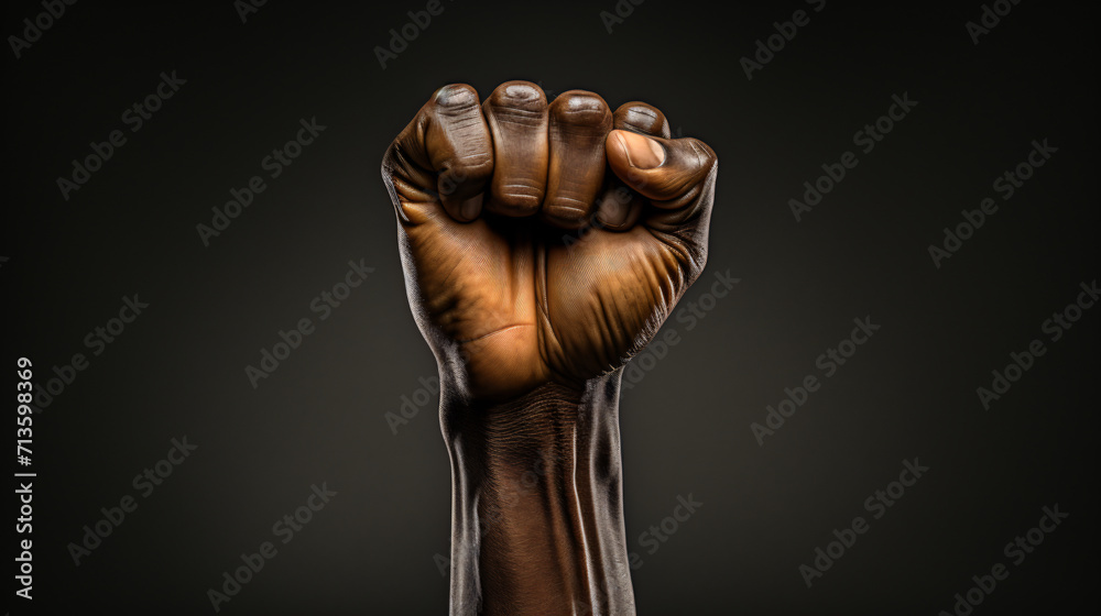 Powerful symbolism of a hand forming a clenched fist. Generative AI Powerful symbolism of a hand forming a clenched fist. Generative AI