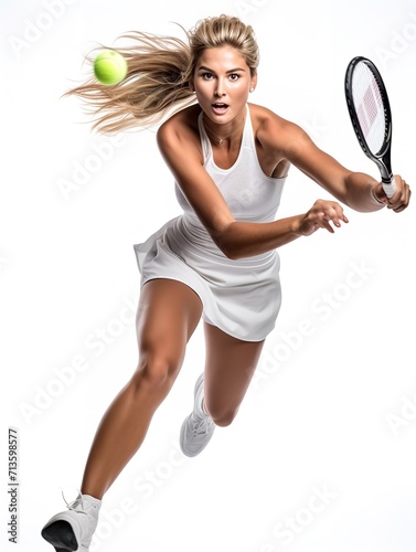 Obraz na płótnie Champion Female Tennis Player, AI Generated w salonie