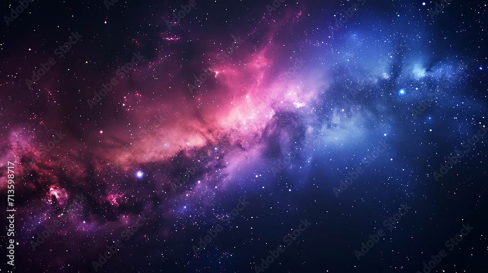 space blue, purple, red stars in the night, in the style of highly detailed, light red and light black, empty space, magewave, atmospheric clouds, light red and dark emerald, ultra detailed 