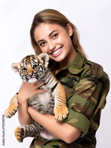 Caring Female Zookeeper  AI Generated