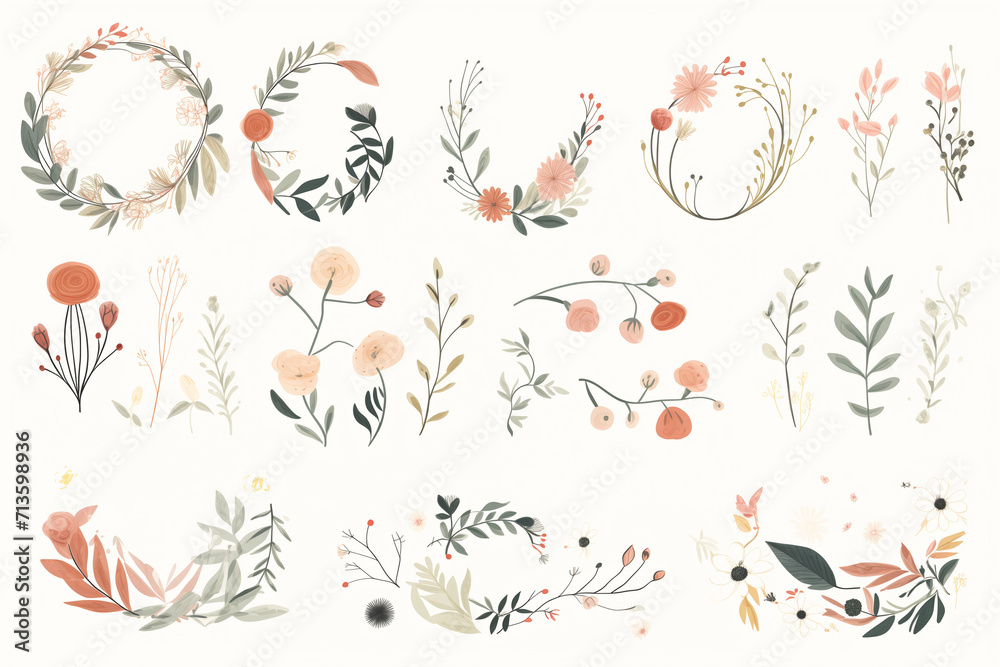 Ornameted floral frames Ornameted floral frames