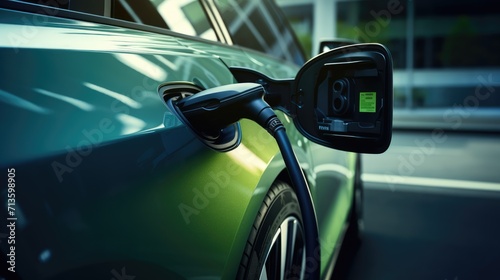 energizing sustainability: the electric green and eco-friendly car revolution, showcasing efficient battery charging and embracing eco-conscious driving for a greener and cleaner automotive future photo