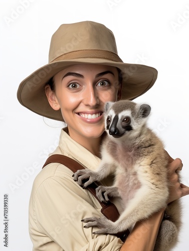 Caring Female Zookeeper, AI Generated
