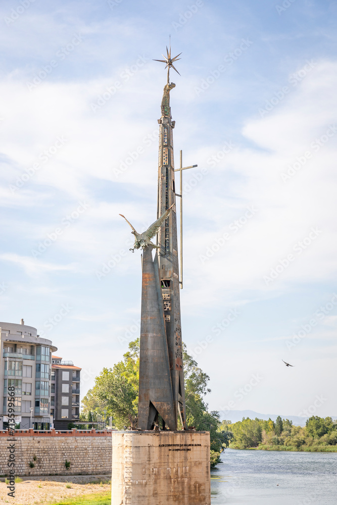 memorial monument of the Battle of the Ebro in Tortosa, comarca of Baix Ebre, Province of Tarragona, Catalonia, Spain