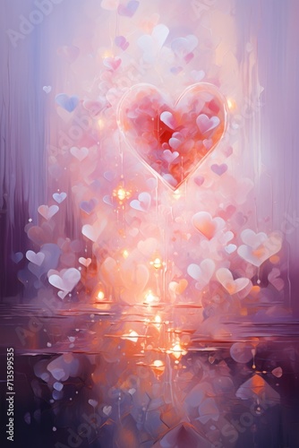 Metallic Hearts and Satin Elegance - Soft Rosy Reflections for a Valentine's Day Concept © Ivy