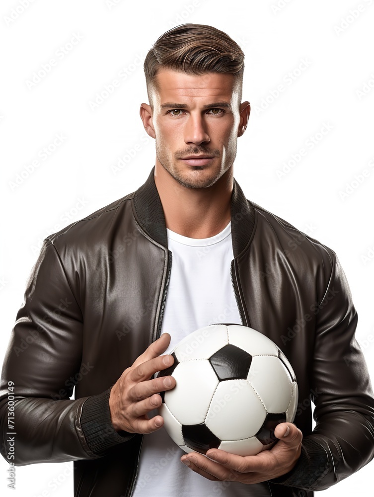 Dynamic Male Footballer in Action, AI Generated Dynamic Male Footballer in Action, AI Generated