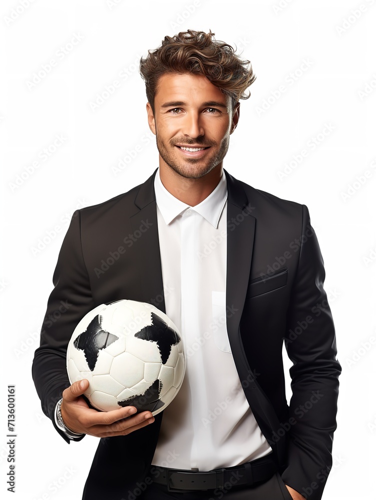 Dynamic Male Footballer in Action, AI Generated Dynamic Male Footballer in Action, AI Generated