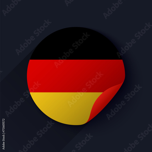Germany Flag Sticker Vector Illustration